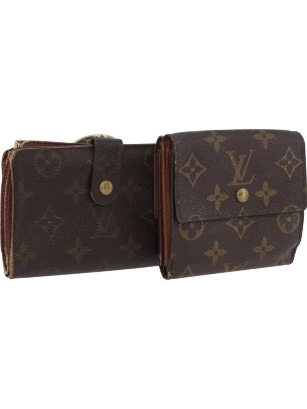 LOUIS VUITTON Monogram Wallet 2 Set